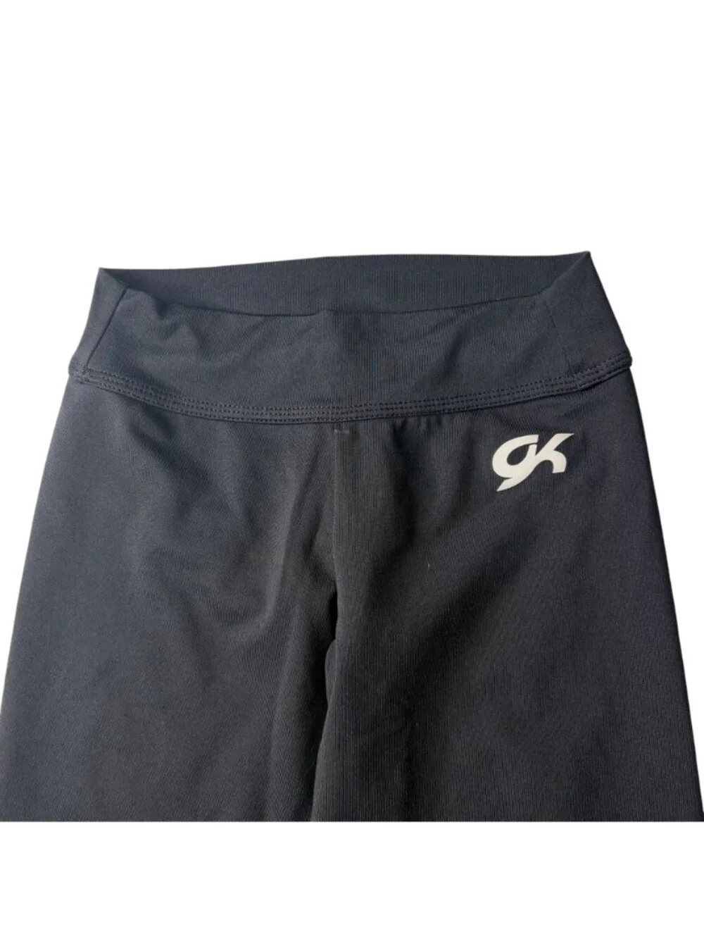 GK Gymnastics Leggings Cropped Black Team Uniform Warm up Leggings